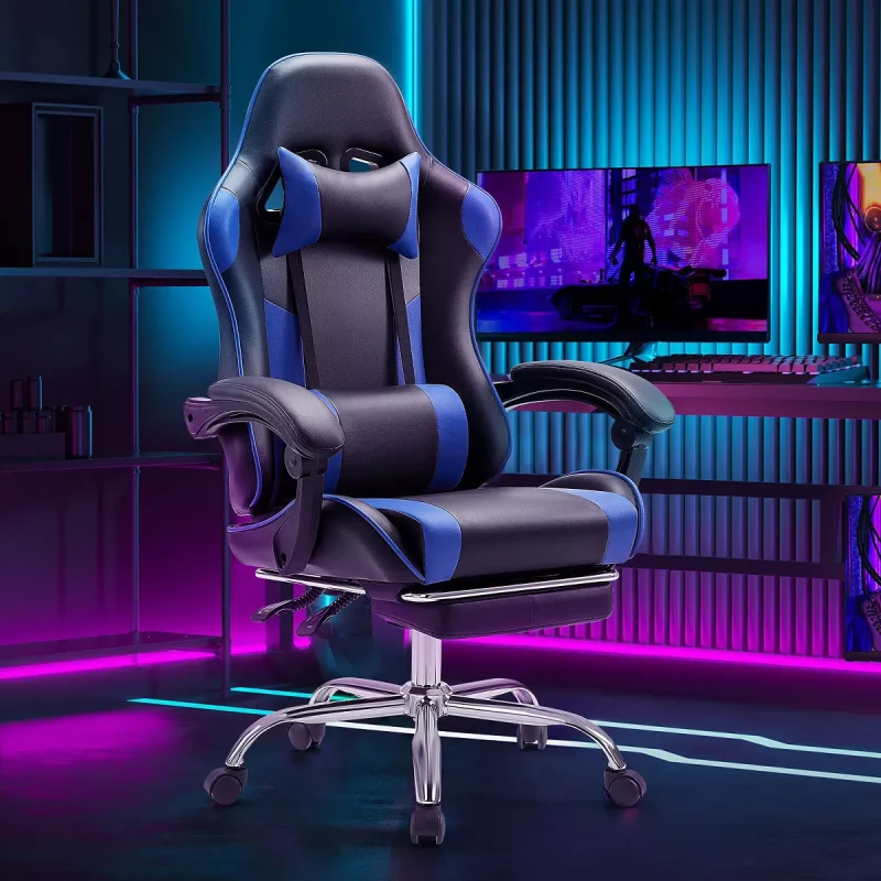 Ergonomic Racing Gaming Chair with High Back, Lumbar Support and Adjustable Armrests