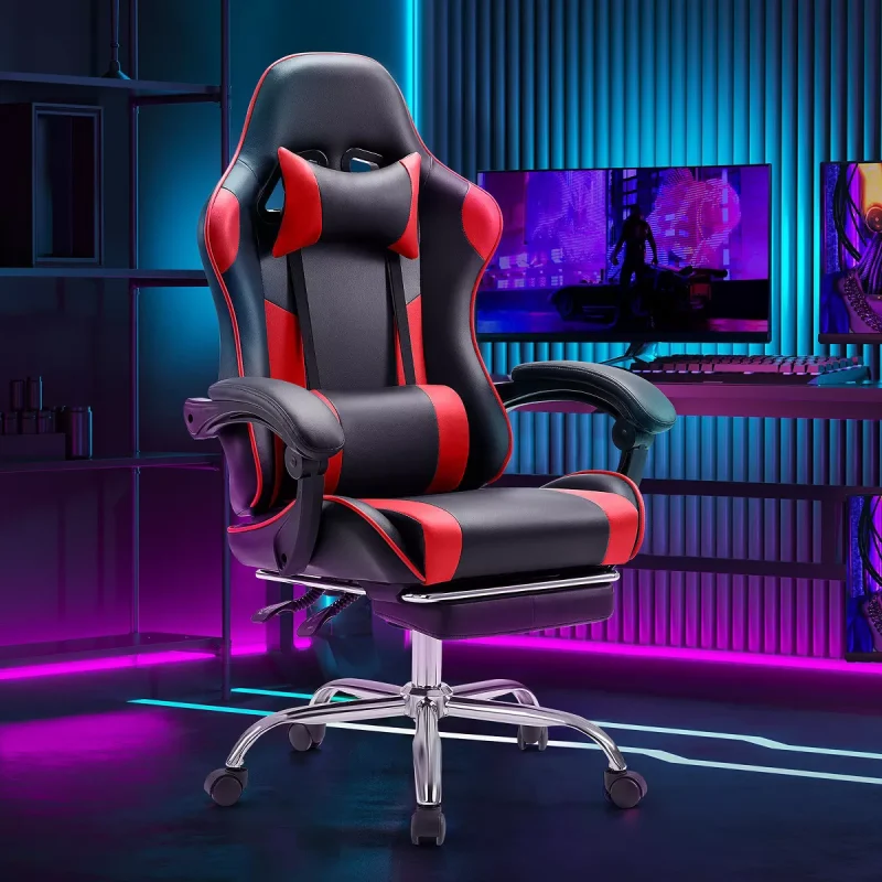 Ergonomic Racing Gaming Chair with High Back, Lumbar Support and Adjustable Armrests