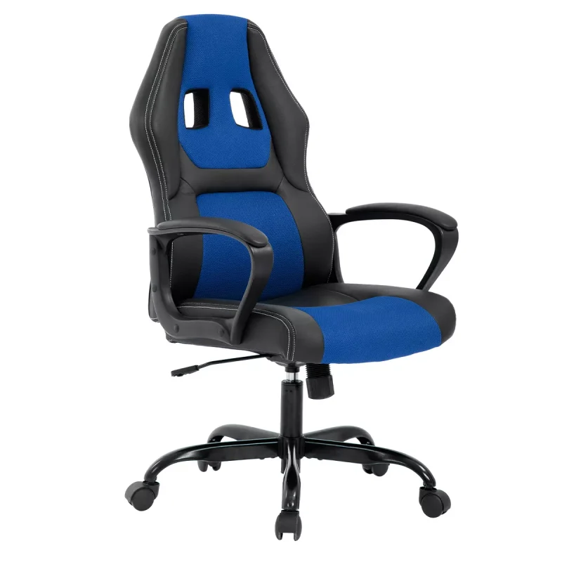 Gaming Chair Office Chair with Lumbar Support Adjustable Height PU Leather Executive Chair for Women Men Adults